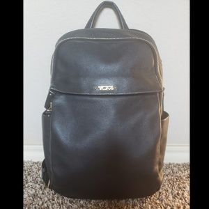 Tumi Daniella Backpack Black Leather/Gold